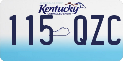 KY license plate 115QZC