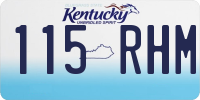 KY license plate 115RHM
