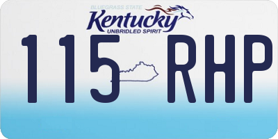KY license plate 115RHP