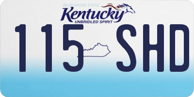 KY license plate 115SHD