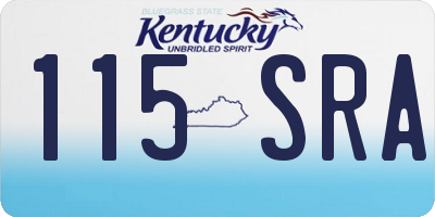 KY license plate 115SRA