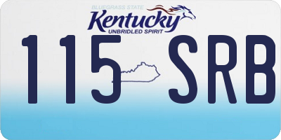 KY license plate 115SRB