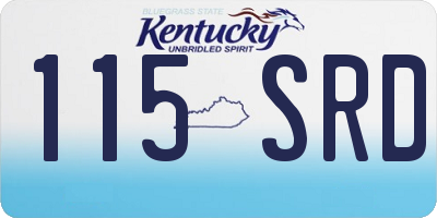 KY license plate 115SRD