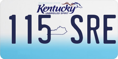 KY license plate 115SRE