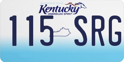 KY license plate 115SRG