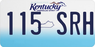 KY license plate 115SRH
