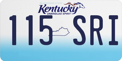 KY license plate 115SRI