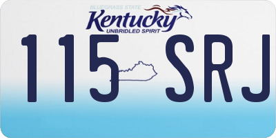 KY license plate 115SRJ