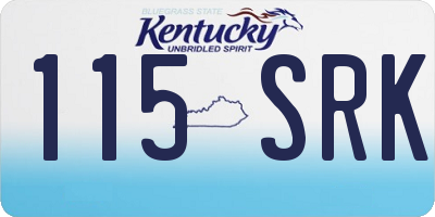 KY license plate 115SRK