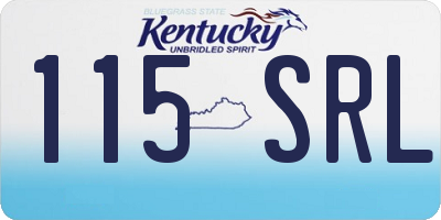 KY license plate 115SRL