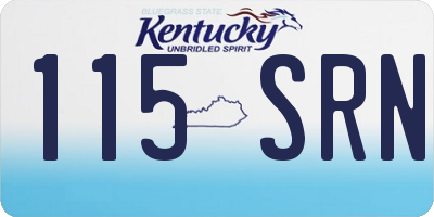 KY license plate 115SRN