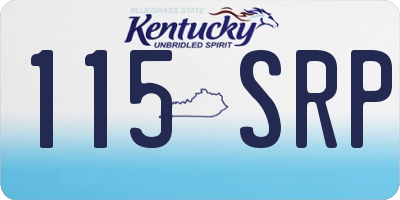 KY license plate 115SRP