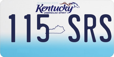 KY license plate 115SRS