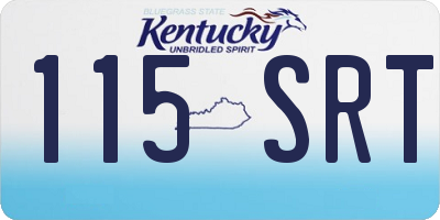 KY license plate 115SRT