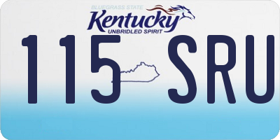 KY license plate 115SRU