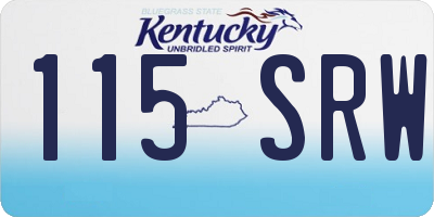 KY license plate 115SRW