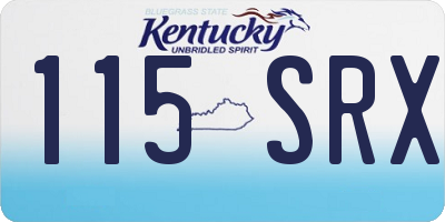 KY license plate 115SRX