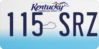 KY license plate 115SRZ