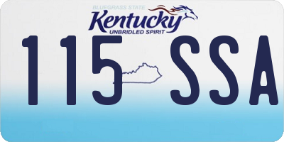 KY license plate 115SSA