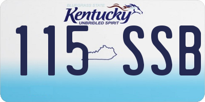 KY license plate 115SSB