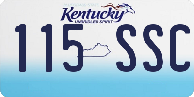 KY license plate 115SSC