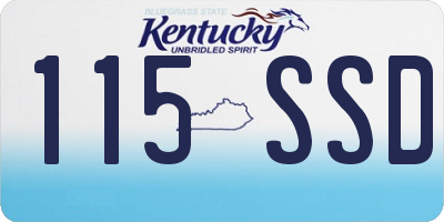 KY license plate 115SSD