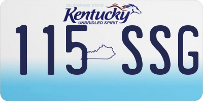 KY license plate 115SSG