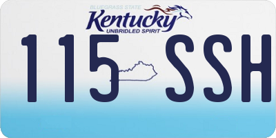 KY license plate 115SSH