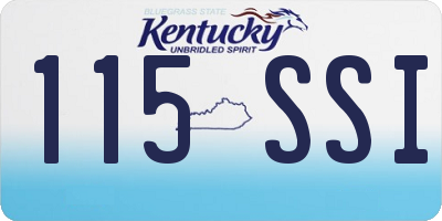 KY license plate 115SSI
