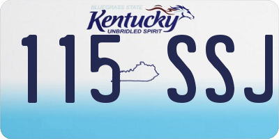 KY license plate 115SSJ