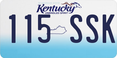 KY license plate 115SSK