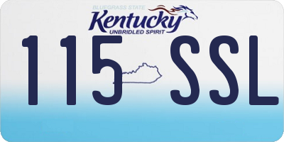 KY license plate 115SSL