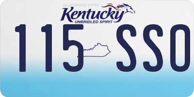 KY license plate 115SSO