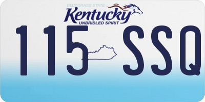 KY license plate 115SSQ