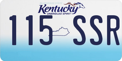KY license plate 115SSR