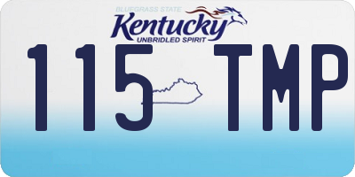 KY license plate 115TMP
