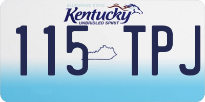 KY license plate 115TPJ
