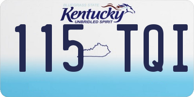 KY license plate 115TQI