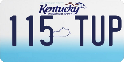 KY license plate 115TUP