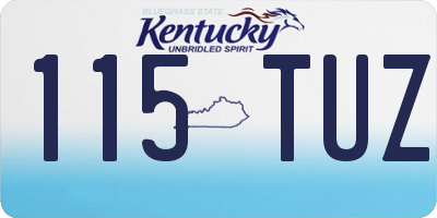 KY license plate 115TUZ