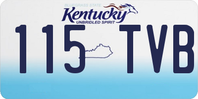 KY license plate 115TVB