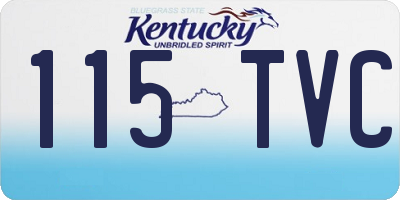 KY license plate 115TVC