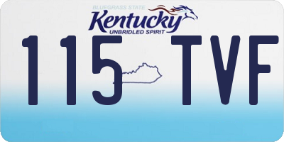 KY license plate 115TVF