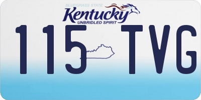 KY license plate 115TVG