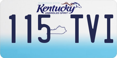 KY license plate 115TVI