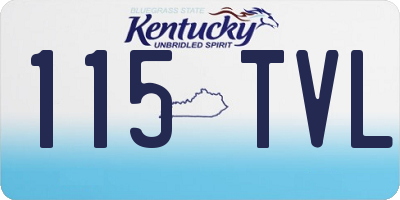 KY license plate 115TVL