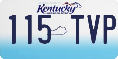 KY license plate 115TVP