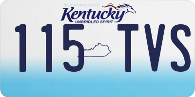KY license plate 115TVS