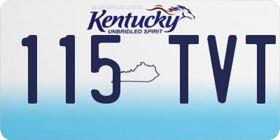KY license plate 115TVT