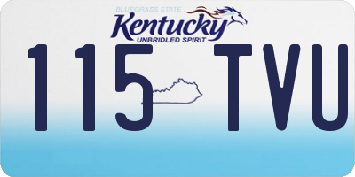 KY license plate 115TVU